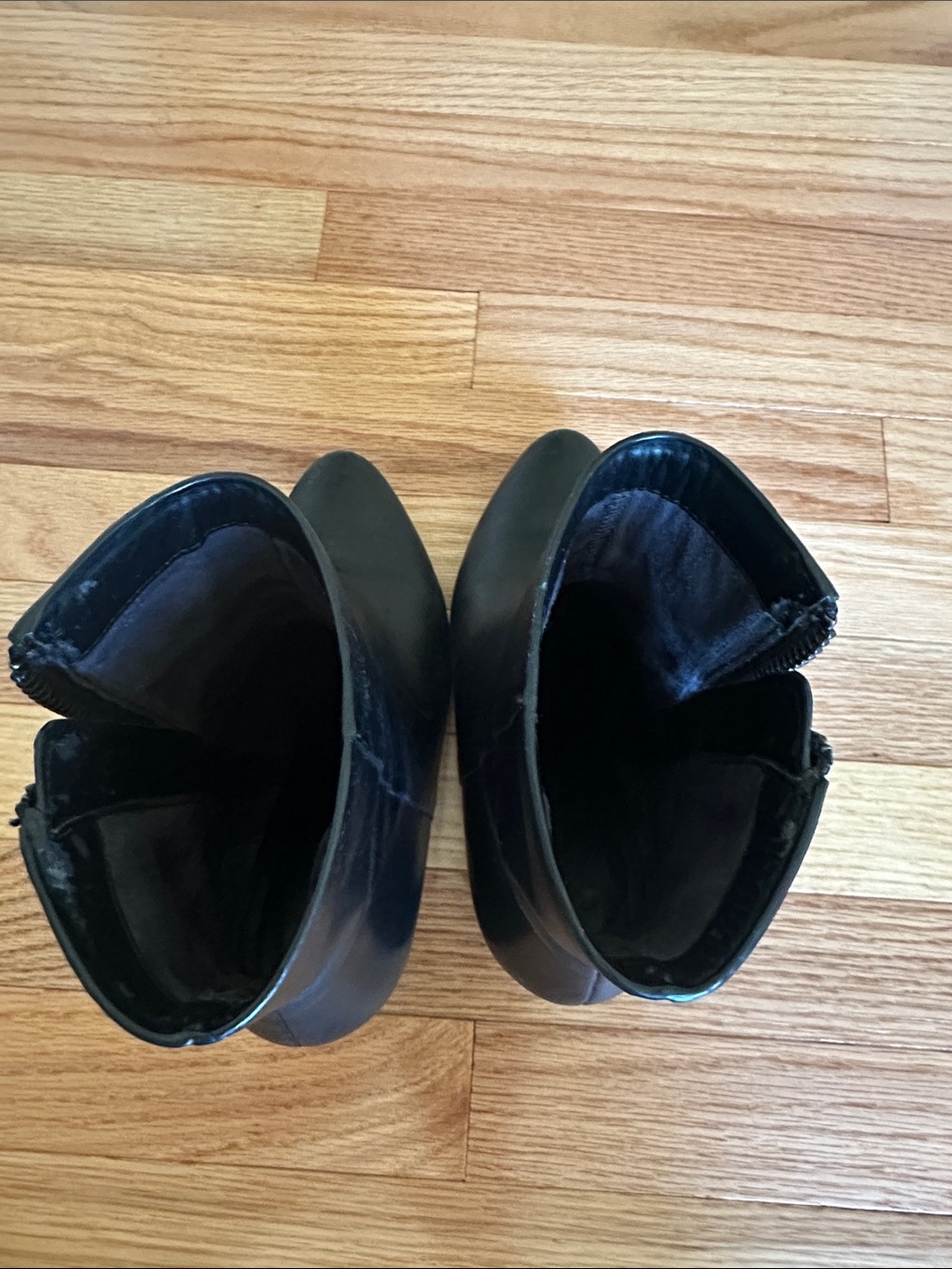 Banana Tall Leather Ankle Booties With Zippets - Picture 6 of 12